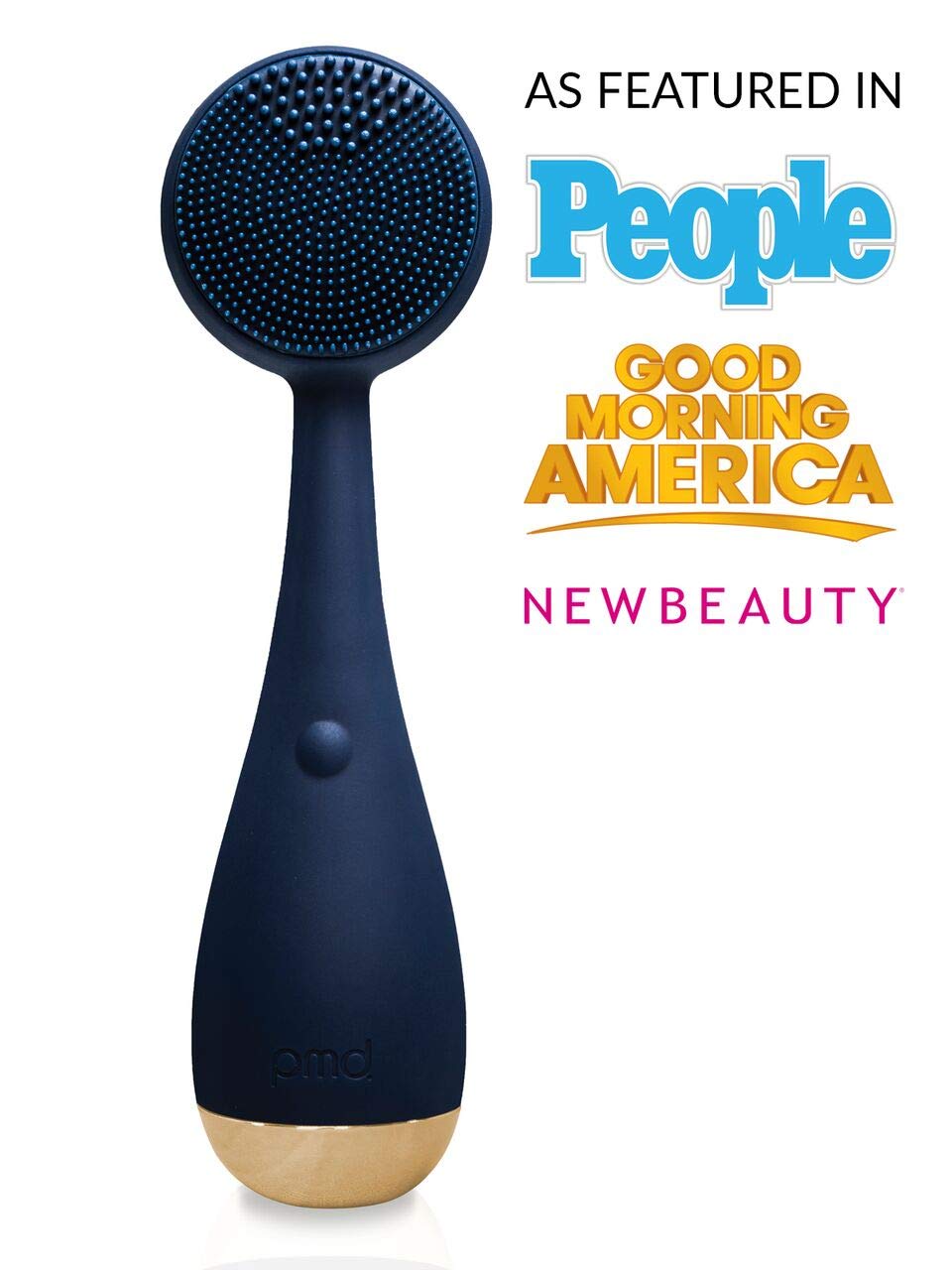 PMD Clean - Smart Facial Cleansing Device with Silicone Brush & Anti-Aging Massager - Waterproof - SonicGlow Vibration Technology - Clear Pores and Blackheads - Lift, Firm, and Tone Skin